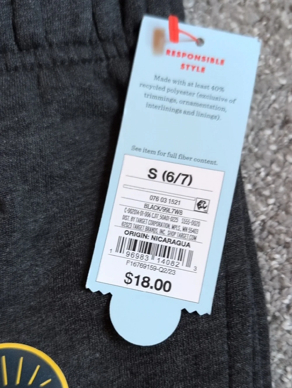 Cat & Jack Kids Gray Skeleton Graphic Jogger Pants NWT
